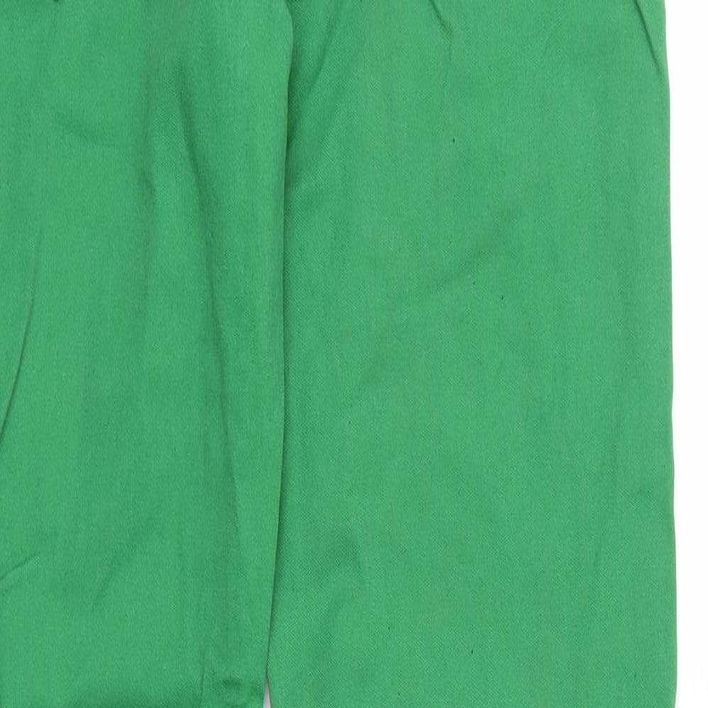C&A Womens Green  Cotton Chino Trousers Size 30 in L29 in Regular Zip