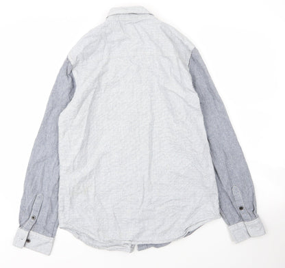 Irreverence Mens Blue  Cotton  Button-Up Size M Collared Button