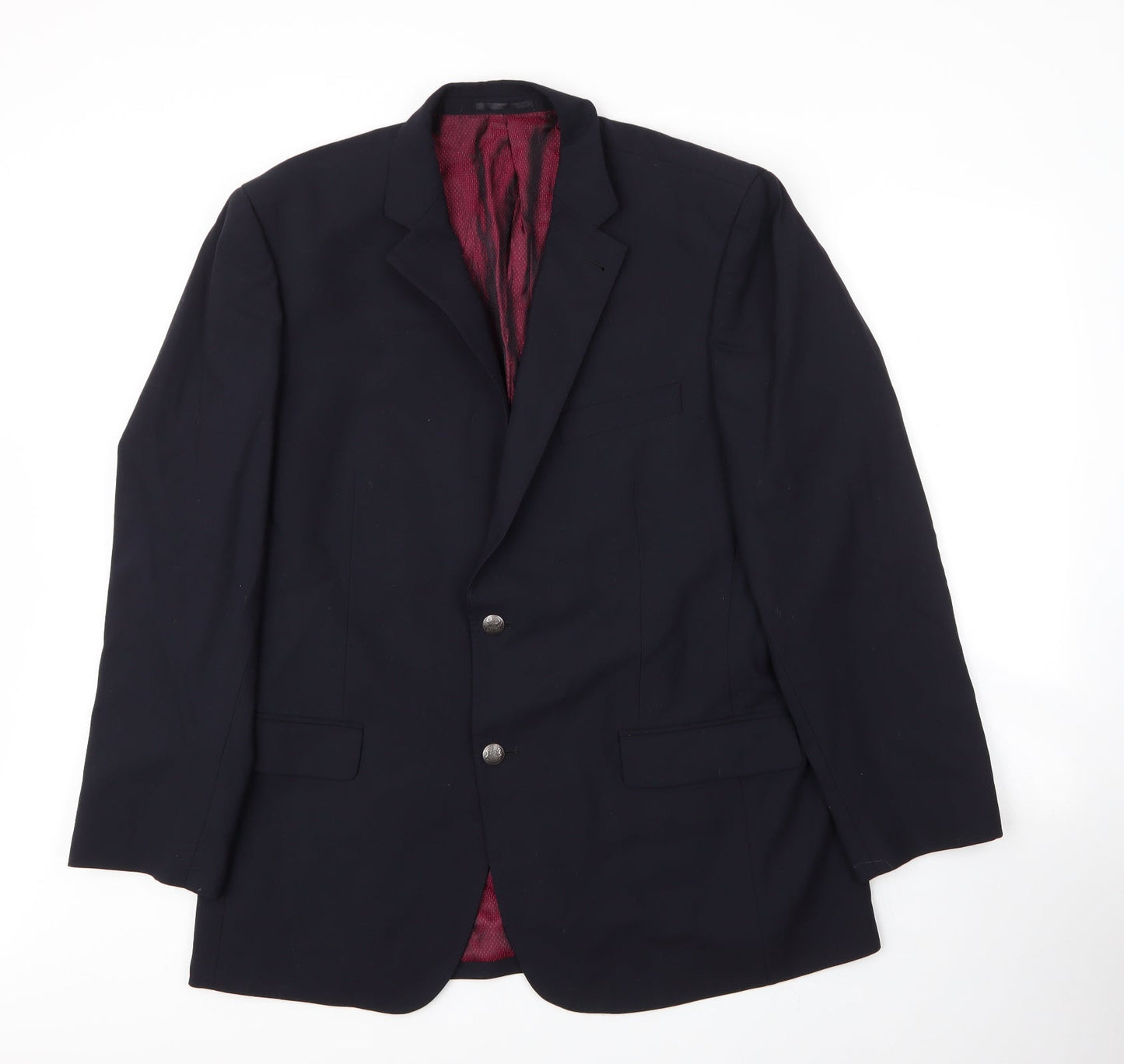 Skopes Mens Blue  Wool Jacket Suit Jacket Size 46