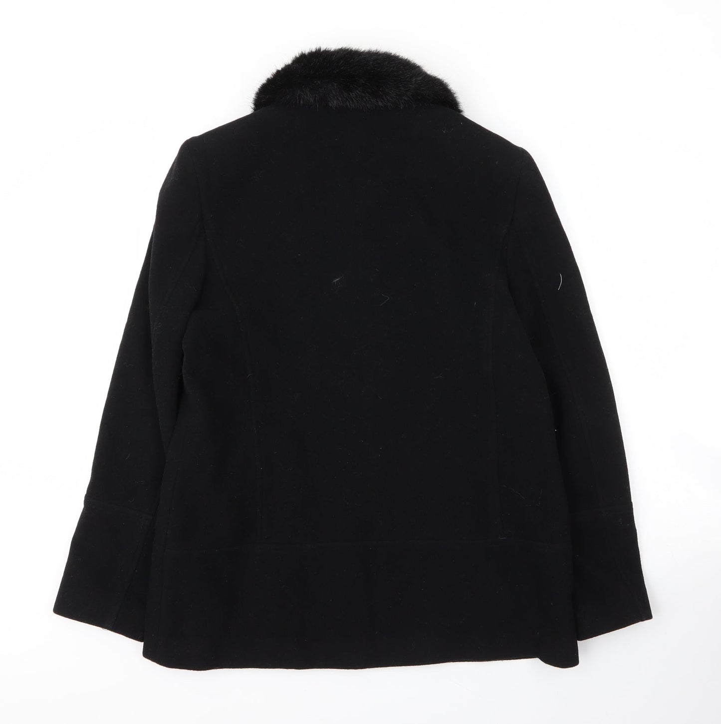 Etam Womens Black   Varsity Jacket Coat Size 12  Zip