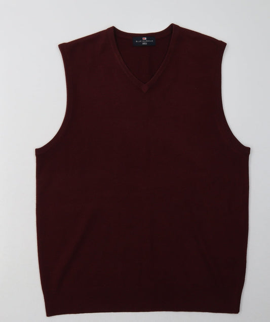 Marks and Spencer Mens Red  Acrylic Pullover Sweatshirt Size M