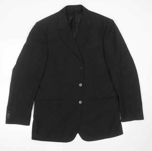 Brook Taverner Mens Grey  Polyester Jacket Suit Jacket Size 40
