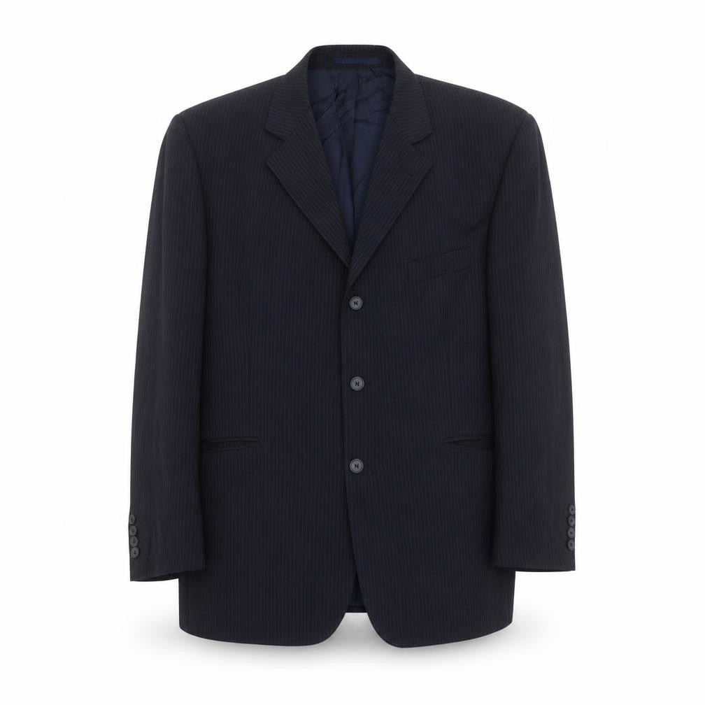Centaur Traveller Mens Blue Striped Wool Jacket Suit Jacket Size 46