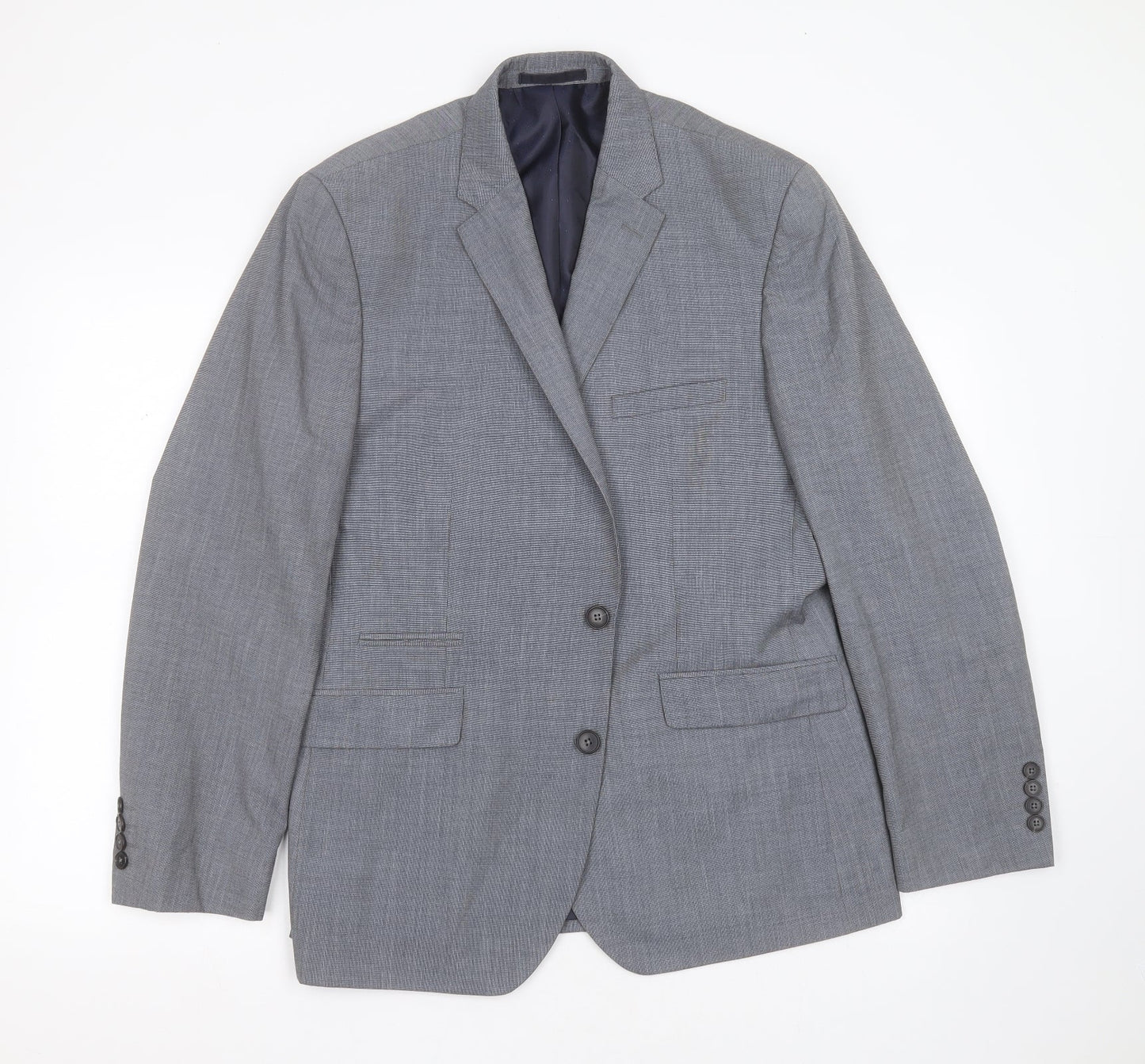 Burton Mens Grey  Polyester Jacket Suit Jacket Size 42   - tailored fit