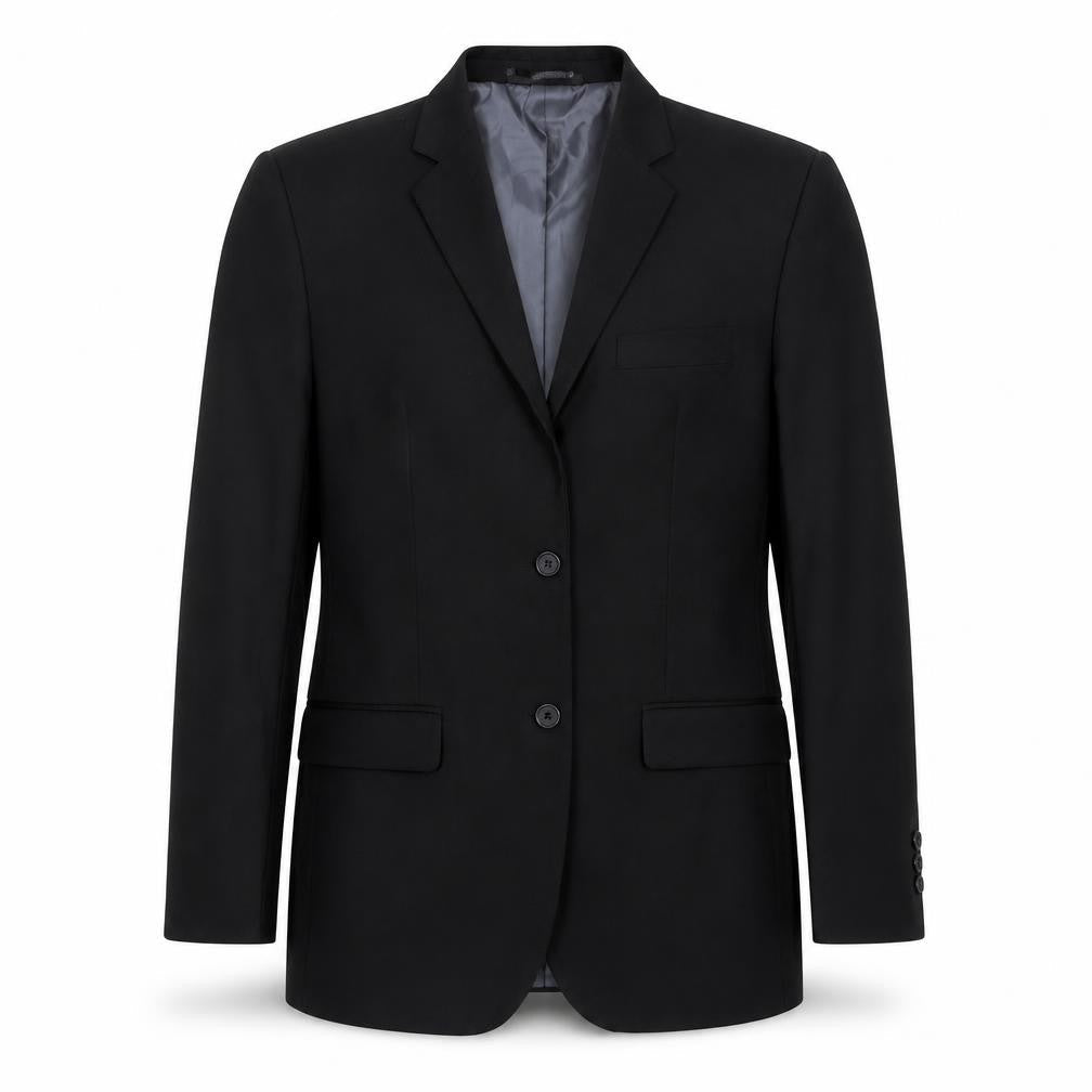 F&F Mens Black  Polyester Jacket Suit Jacket Size 36