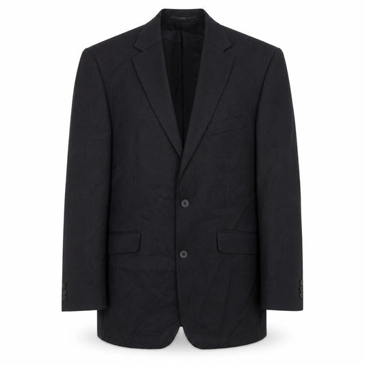 karl jackson Mens Black Striped Polyester Jacket Suit Jacket Size 42