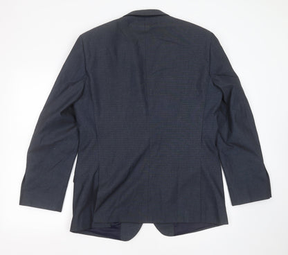 F&F Mens Blue  Polyester Jacket Suit Jacket Size 42