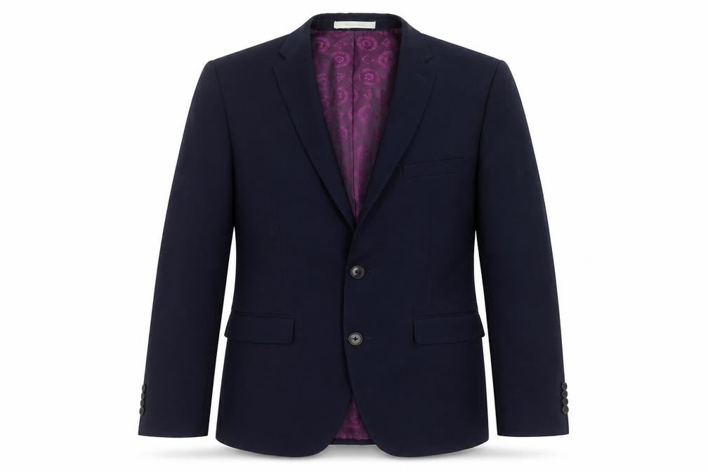 Burton Mens Blue  Polyester Jacket Suit Jacket Size 40