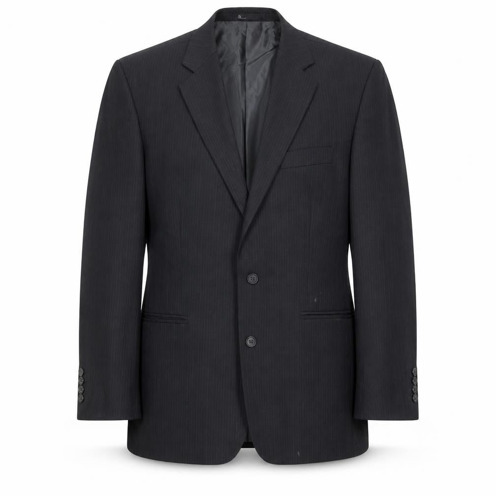 BHS Mens Grey Herringbone Polyester Jacket Suit Jacket Size 42