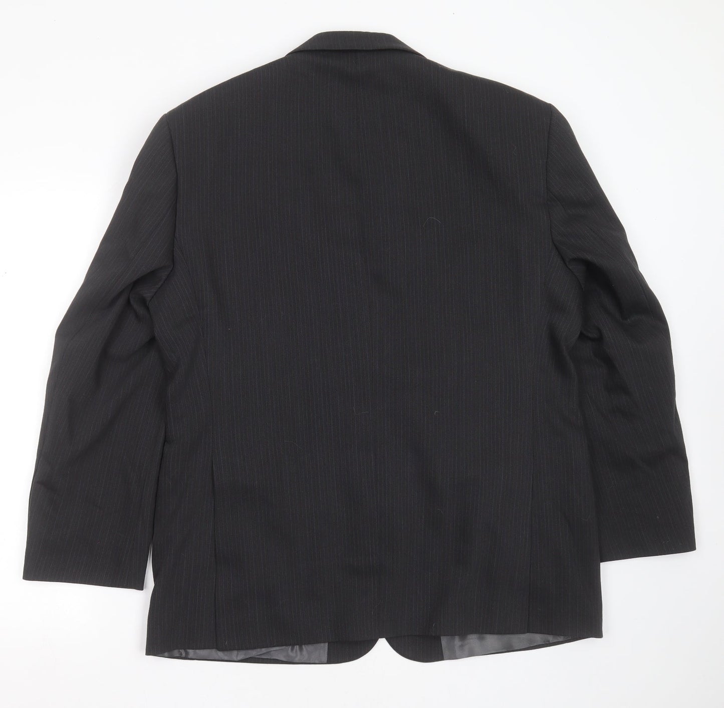 BHS Mens Grey Herringbone Polyester Jacket Suit Jacket Size 42