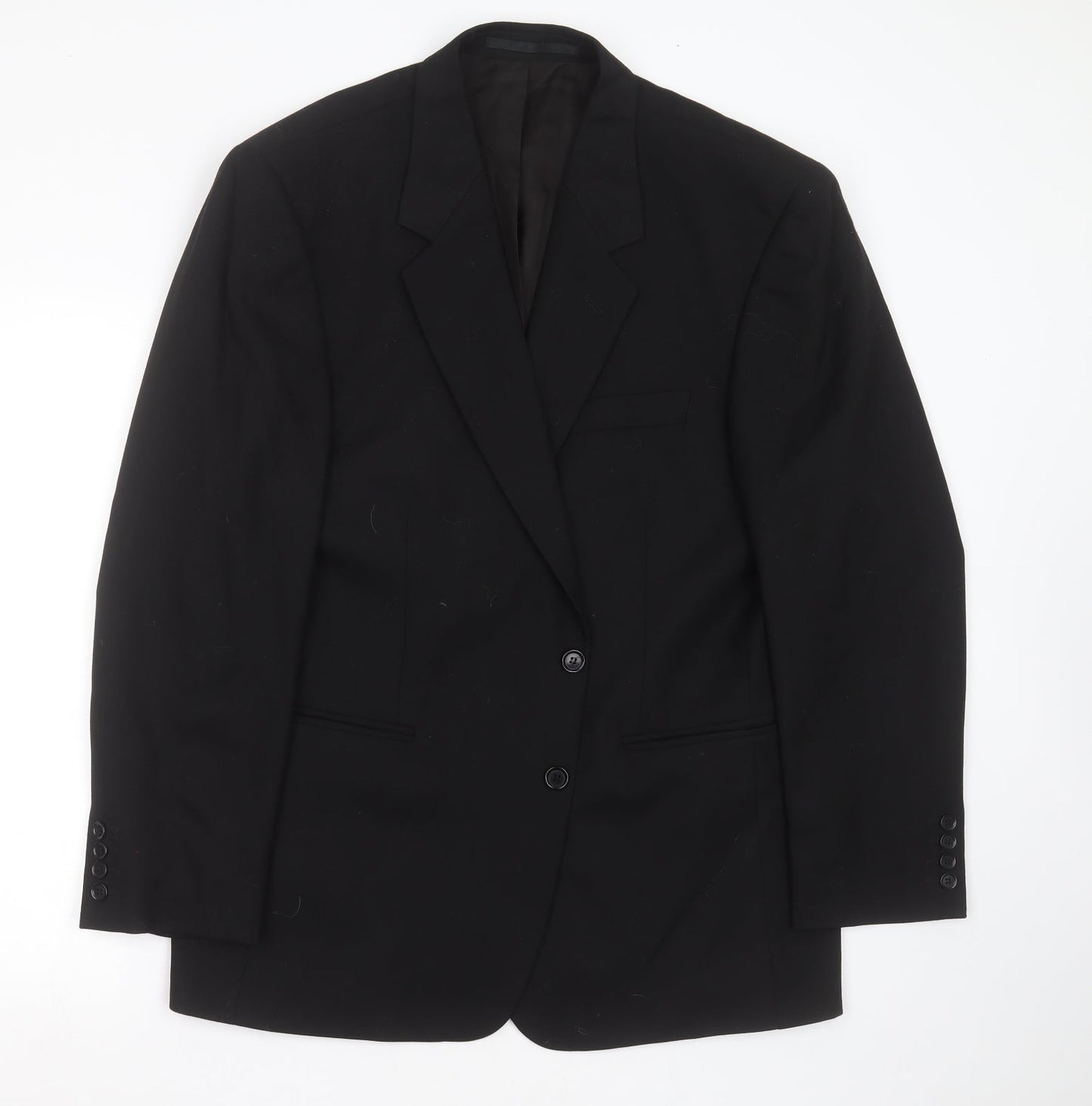 howard hardy Mens Black  Wool Jacket Suit Jacket Size 42