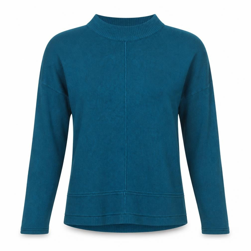 VIDA VI Womens Blue Round Neck  Acrylic Pullover Jumper Size M