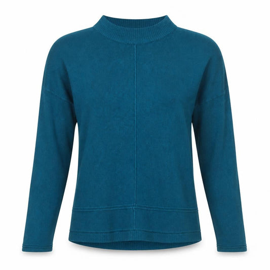 Vida Vi Womens Blue Round Neck  Acrylic Pullover Jumper Size M