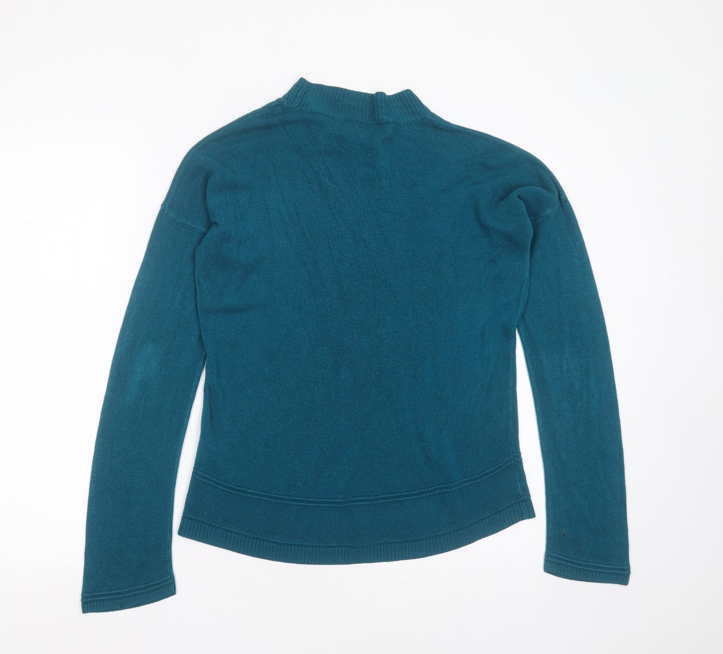 VIDA VI Womens Blue Round Neck  Acrylic Pullover Jumper Size M