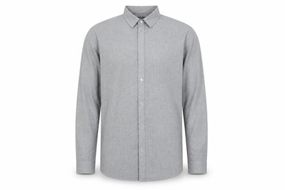 Easy Mens Grey  Polyester  Button-Up Size L Collared