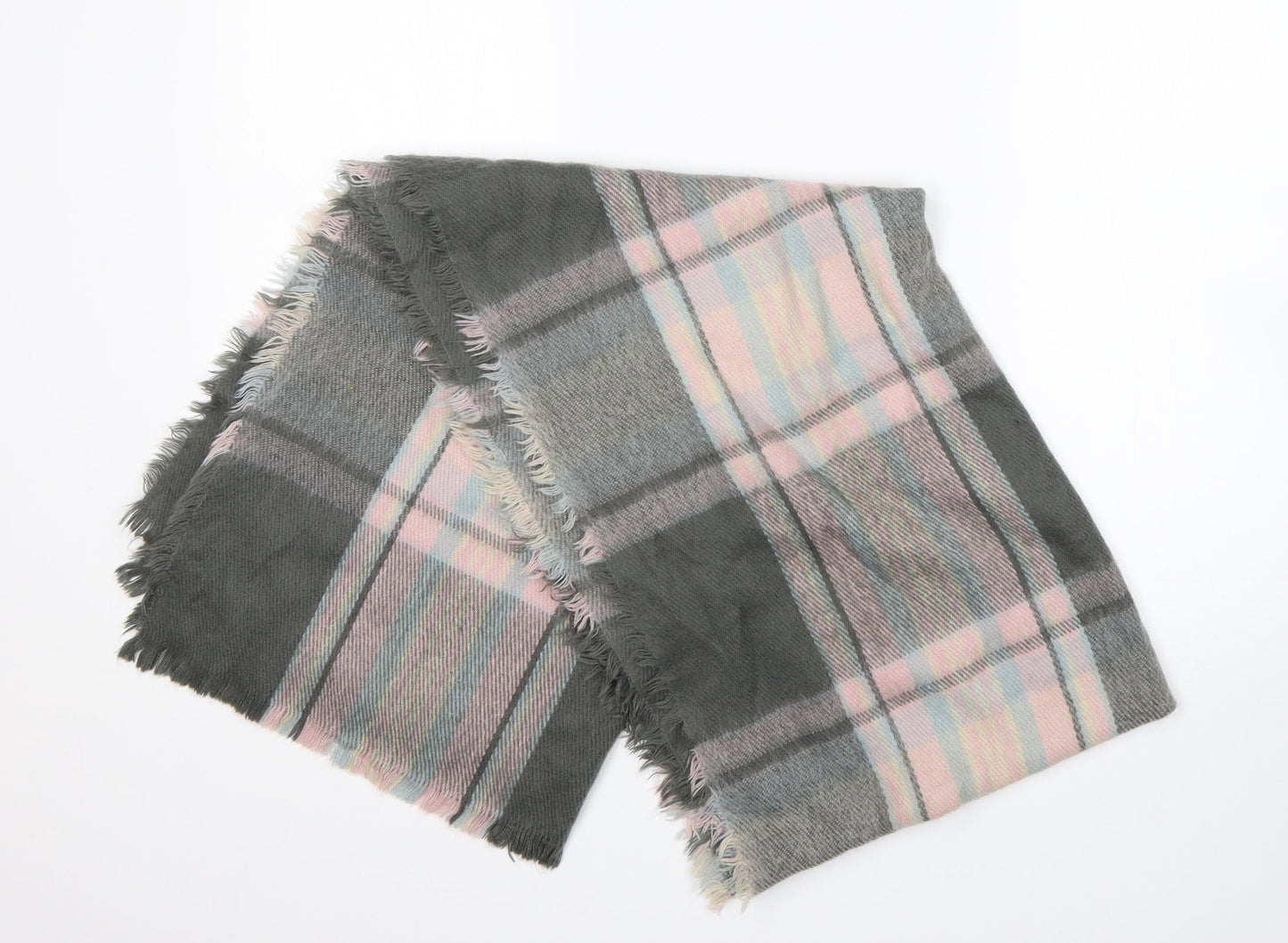 Atmosphere Womens Multicoloured Plaid Acrylic  Shawl/Wrap