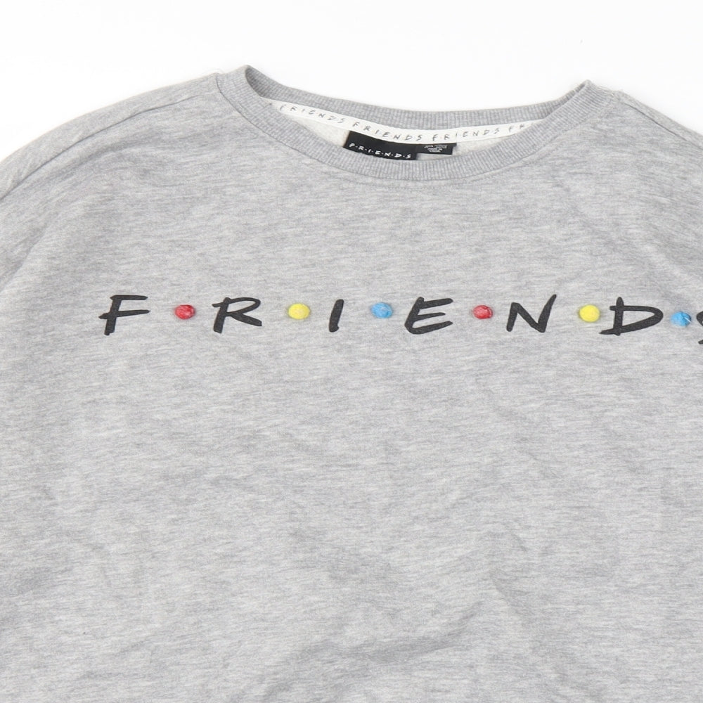 Primark Womens Grey  Polyester Pullover Sweatshirt Size XS   - Friends