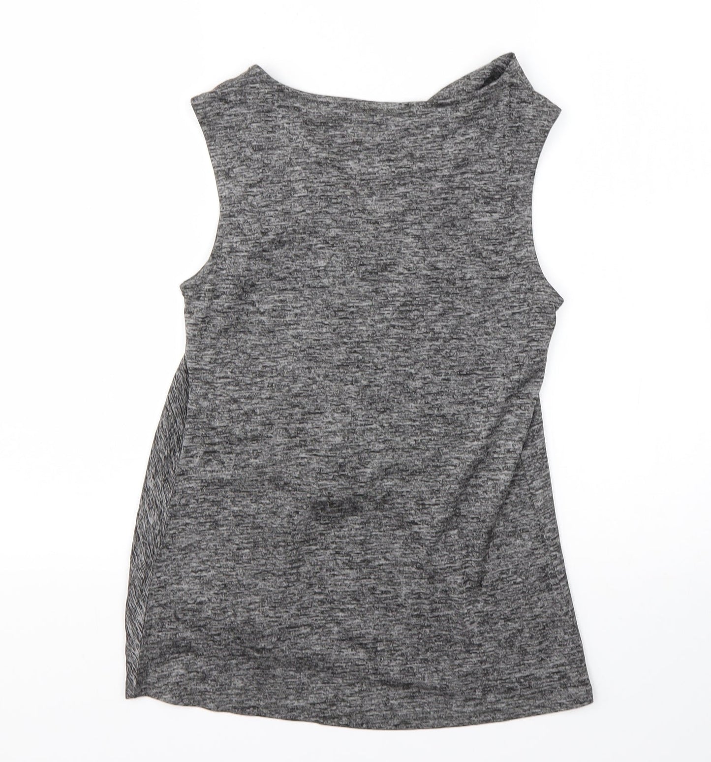 Very Womens Grey  Viscose Basic Tank Size 12 Round Neck