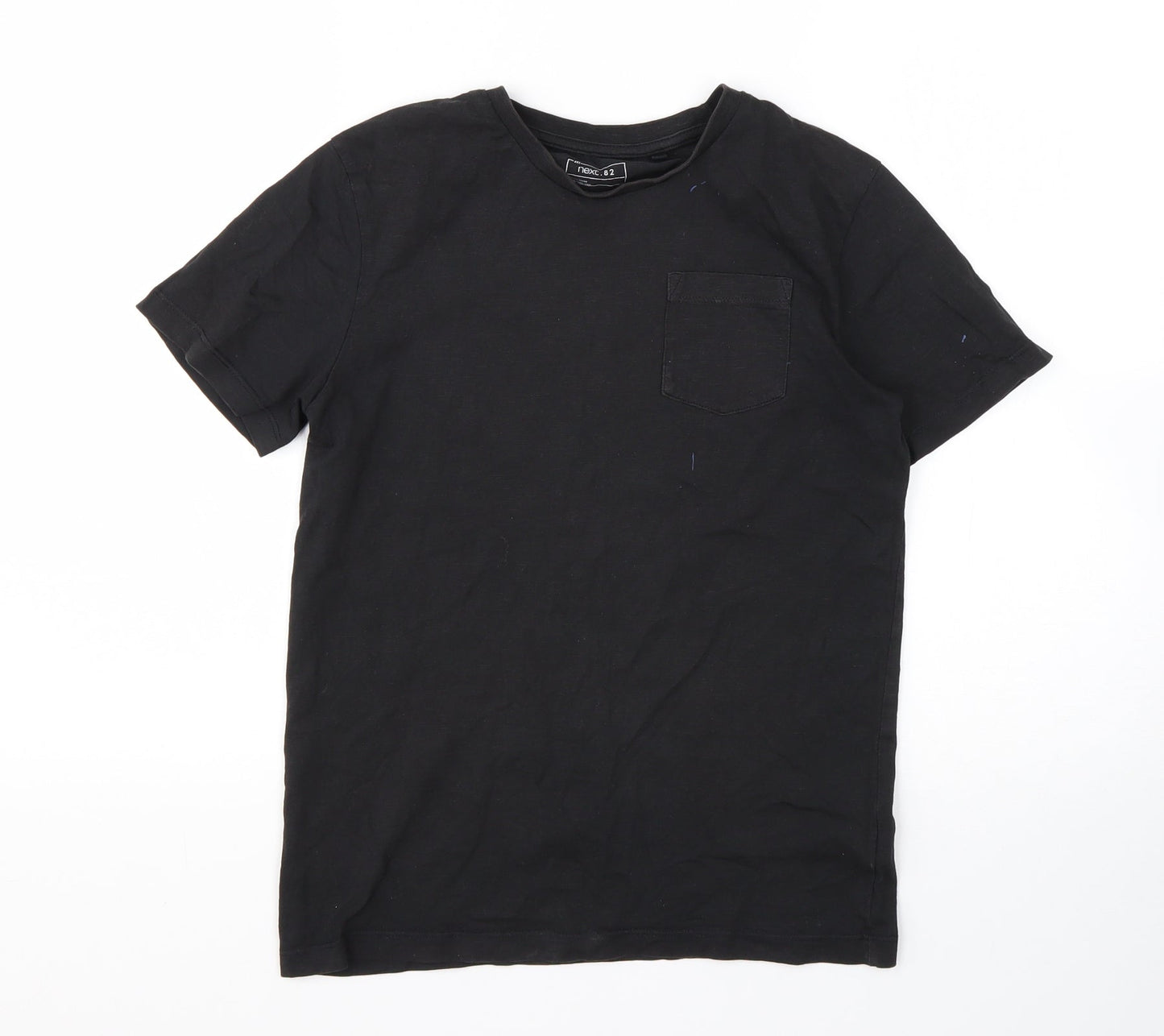 NEXT Boys Black  Cotton Basic T-Shirt Size 10 Years Round Neck