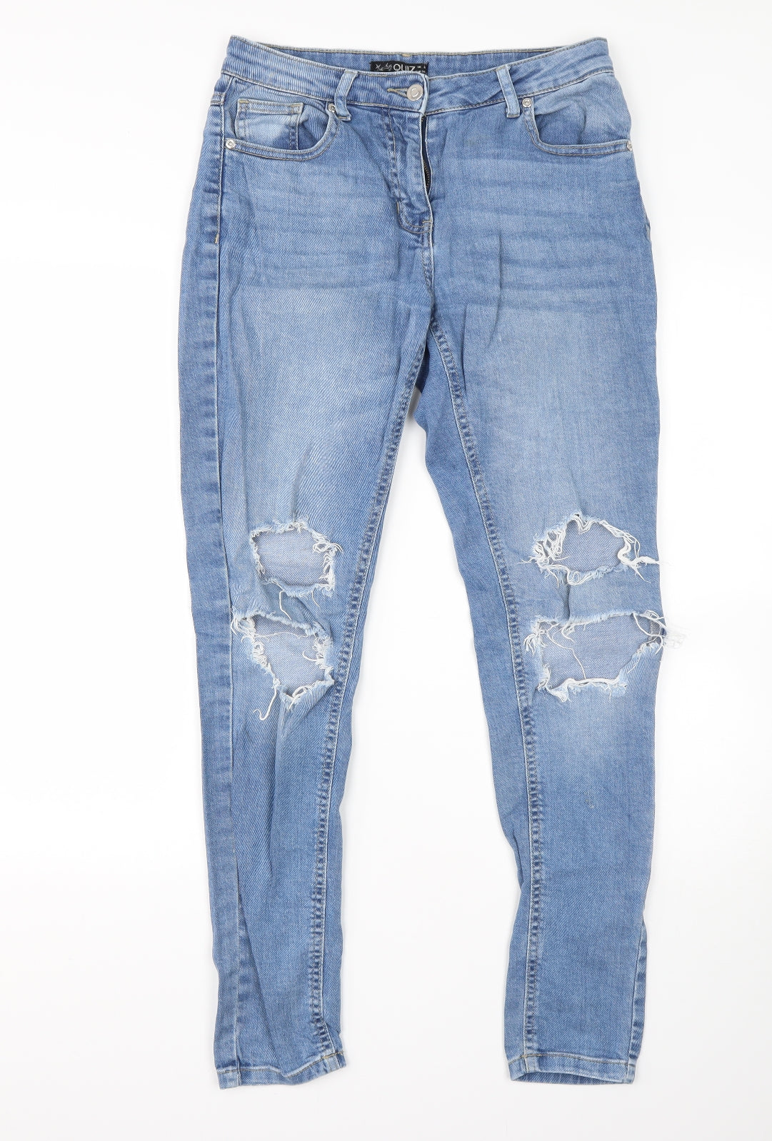 Quiz Womens Blue  Cotton Skinny Jeans Size 8 L29 in Regular