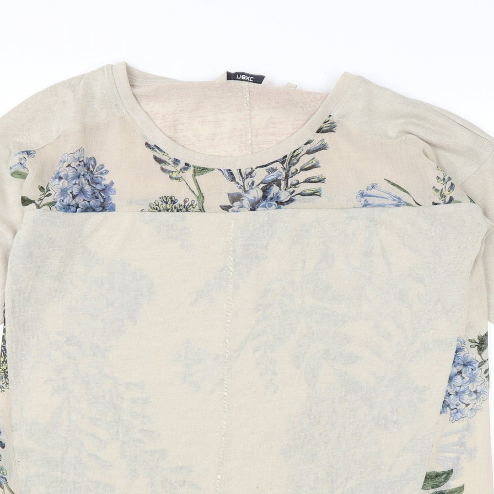 NEXT Womens Multicoloured Round Neck Floral Polyester Pullover Jumper Size 12