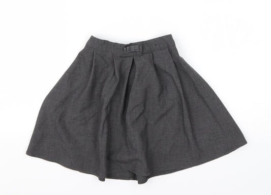 Nutmeg Girls Grey  Polyester A-Line Skirt Size 5-6 Years  Regular  - School wear