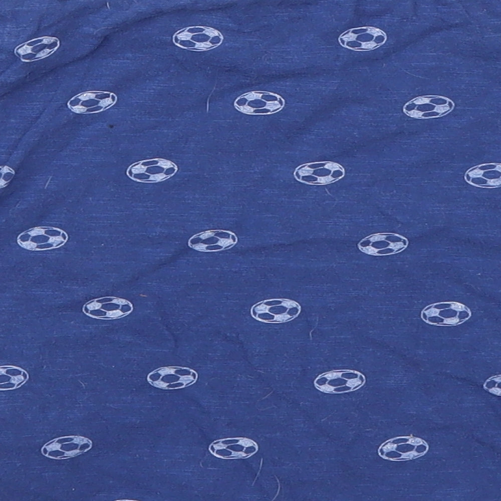 M&Co Boys Blue Spotted Cotton Basic T-Shirt Size 3-4 Years Round Neck  - Football
