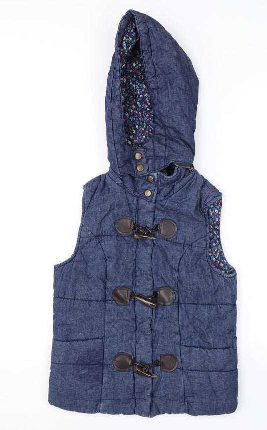 New Look Womens Blue   Gilet Coat Size 8