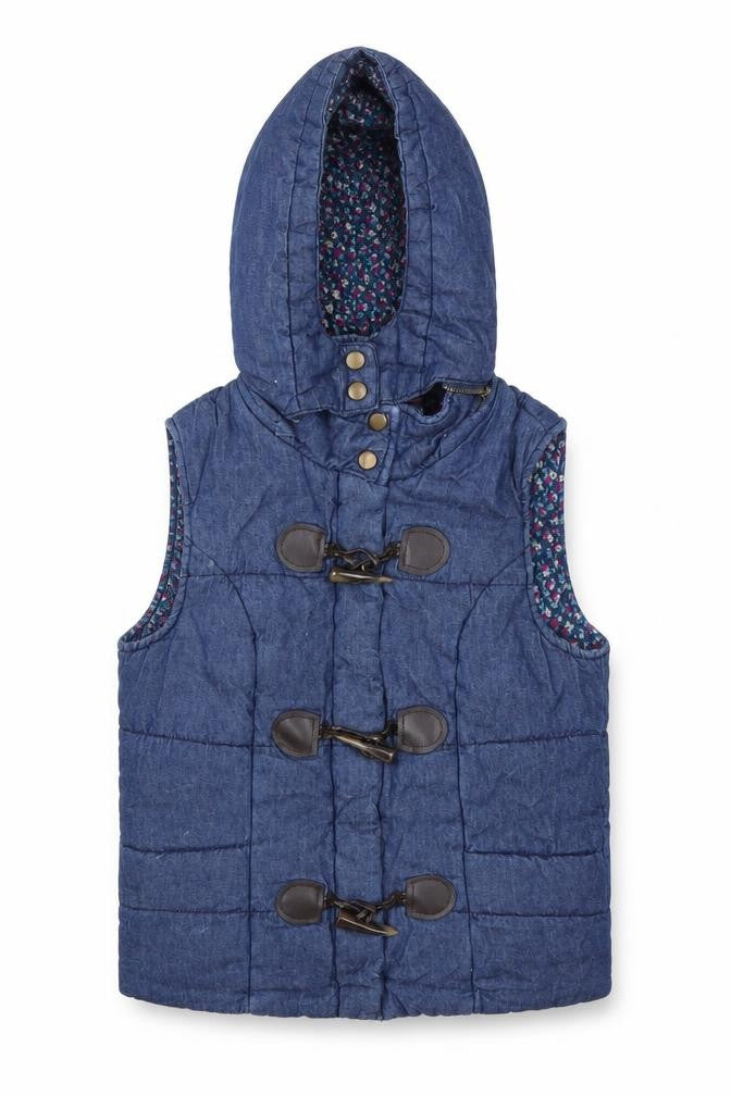 New Look Womens Blue   Gilet Coat Size 8