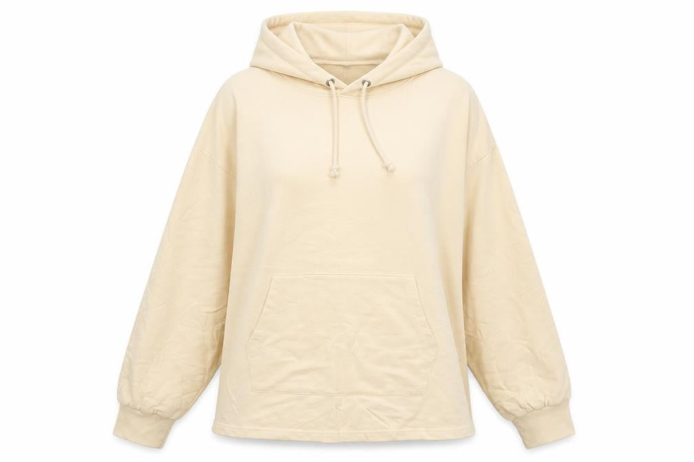 Boohoo Womens Beige  Polyester Pullover Hoodie Size S