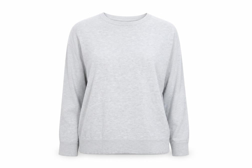 New Look Womens Grey Crew Neck  Polyester Pullover Jumper Size M