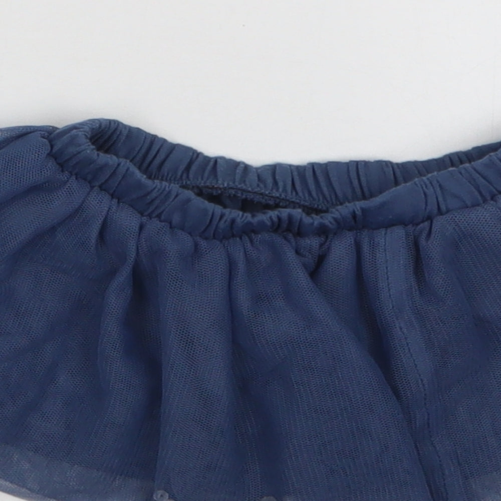 M&S Baby Blue  Polyester Skater Skirt Size 18-24 Months