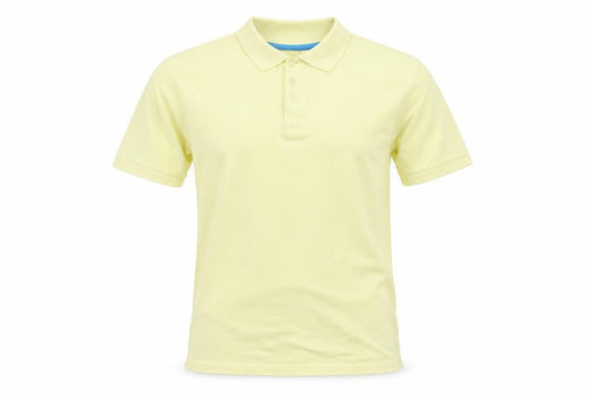 Hutson Harbour Mens Yellow    Polo Size S Collared Button