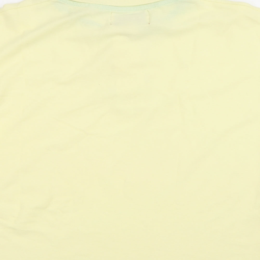 Hutson Harbour Mens Yellow    Polo Size S Collared Button