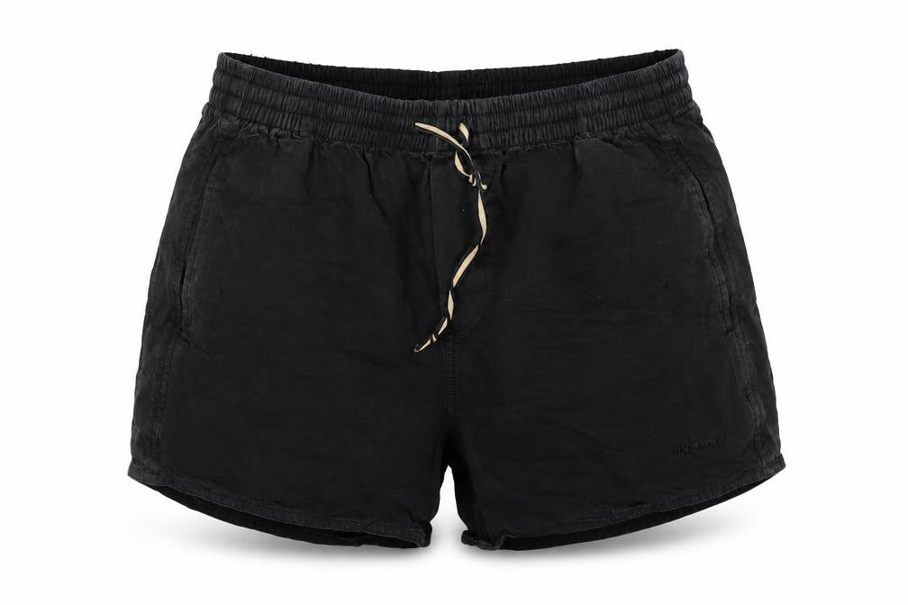 Hammer Womens Black  Cotton Sweat Shorts Size S L4 in Regular Drawstring