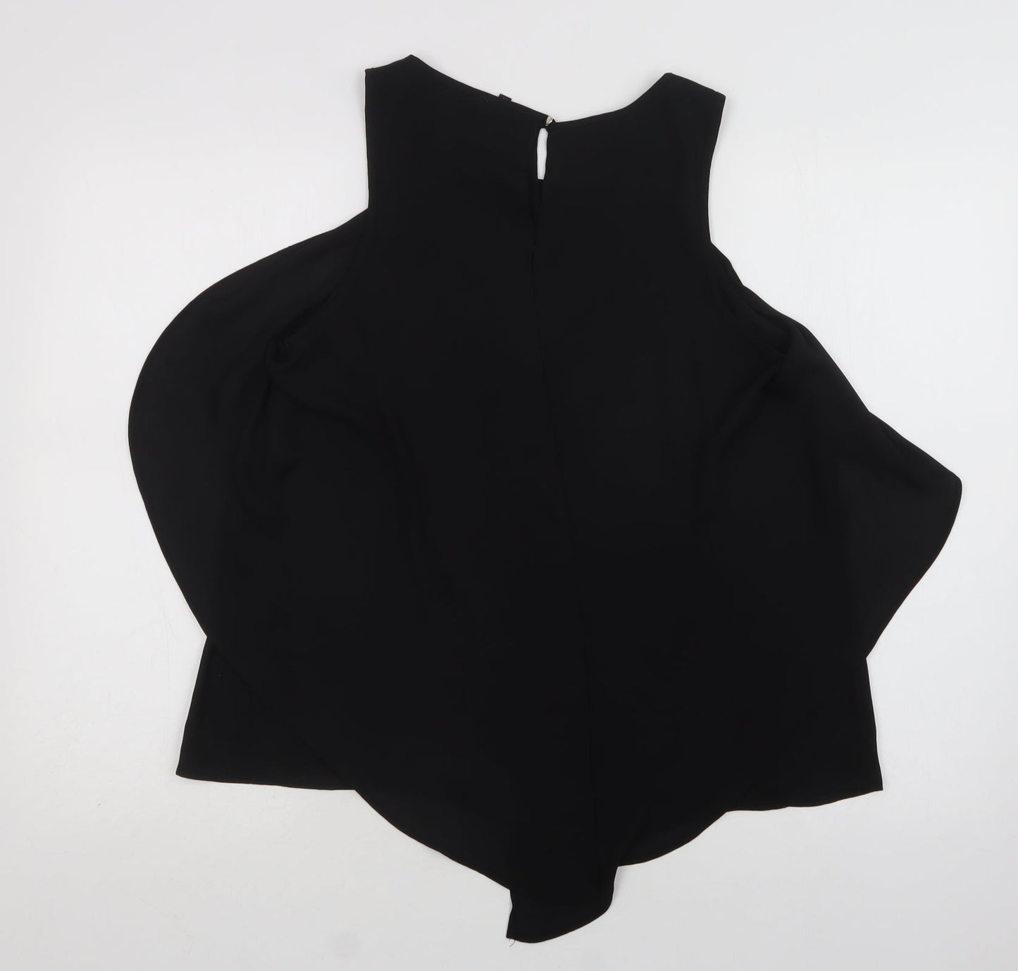 River Island Womens Black  Polyester Basic Blouse Size 10 Round Neck