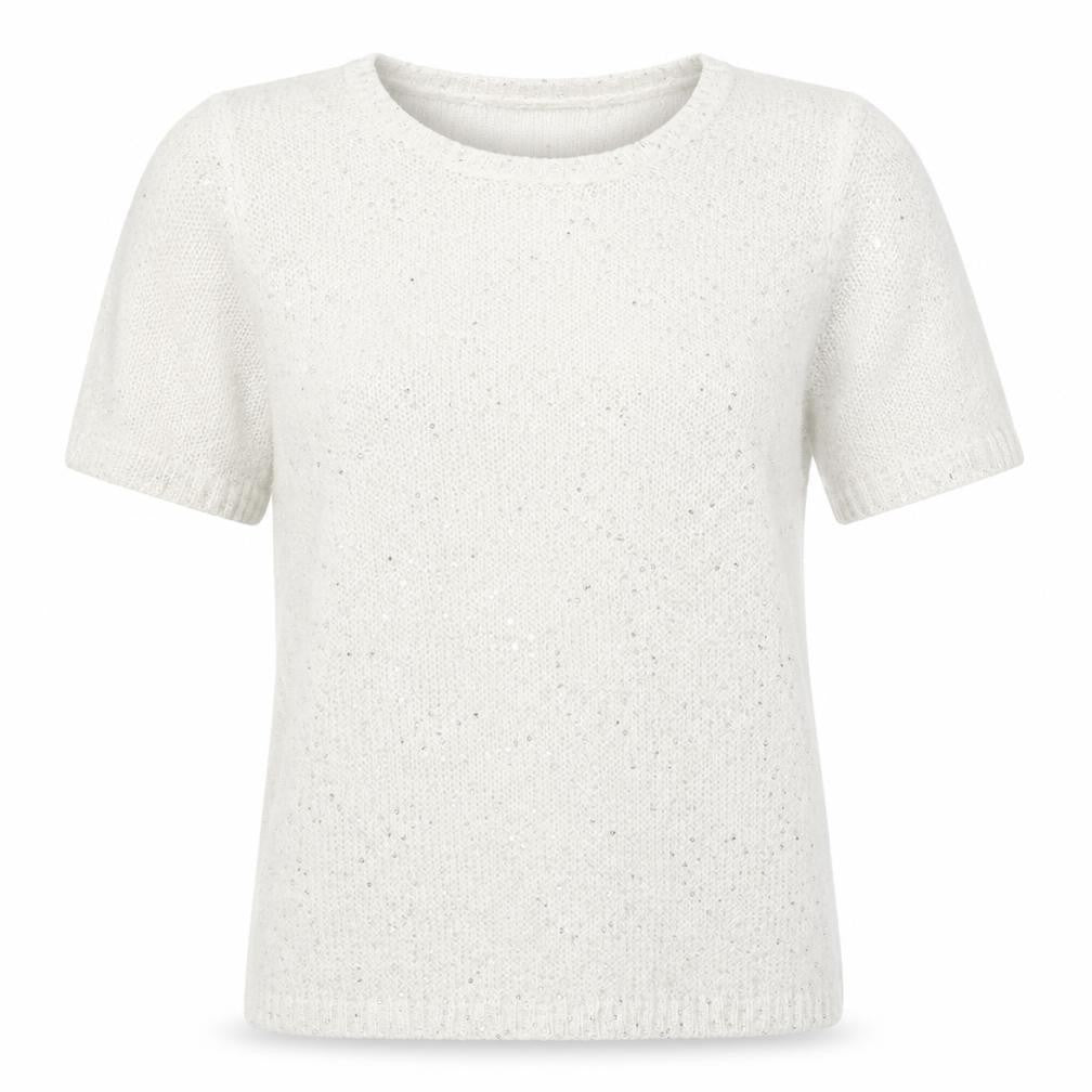 Marks & Spencer Womens White Crew Neck  Polyester Pullover Jumper Size 8