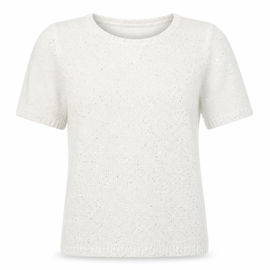 Marks & Spencer Womens White Crew Neck  Polyester Pullover Jumper Size 8