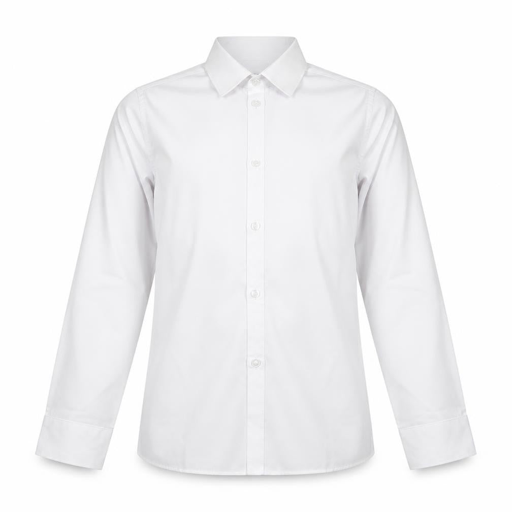 Marks & Spencer Girls White  Cotton Basic Button-Up Size 10-11 Years Collared Button