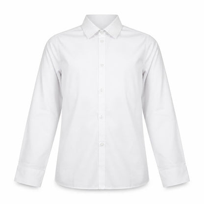Marks & Spencer Girls White  Cotton Basic Button-Up Size 10-11 Years Collared Button