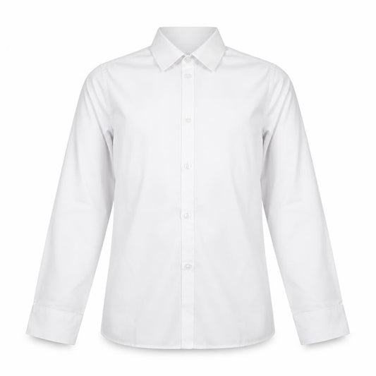 Marks & Spencer Girls White  Cotton Basic Button-Up Size 10-11 Years Collared Button