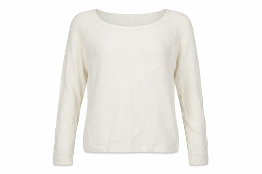 amara Womens White  Cotton Pullover Sweatshirt Size 12  Pullover