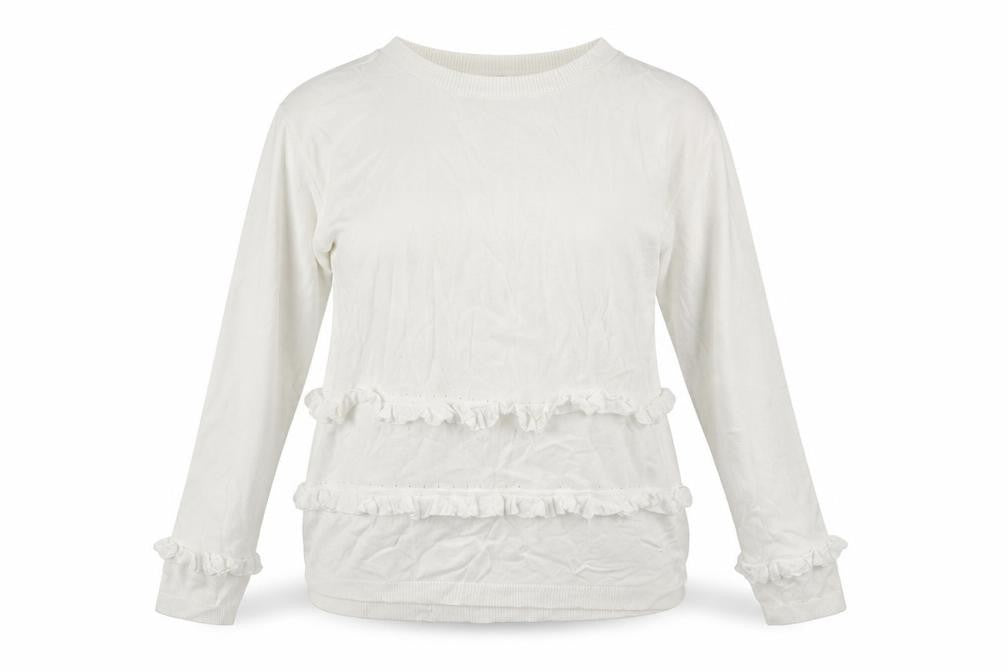 Marks & Spencer Womens White  Viscose Pullover Sweatshirt Size 12  Pullover