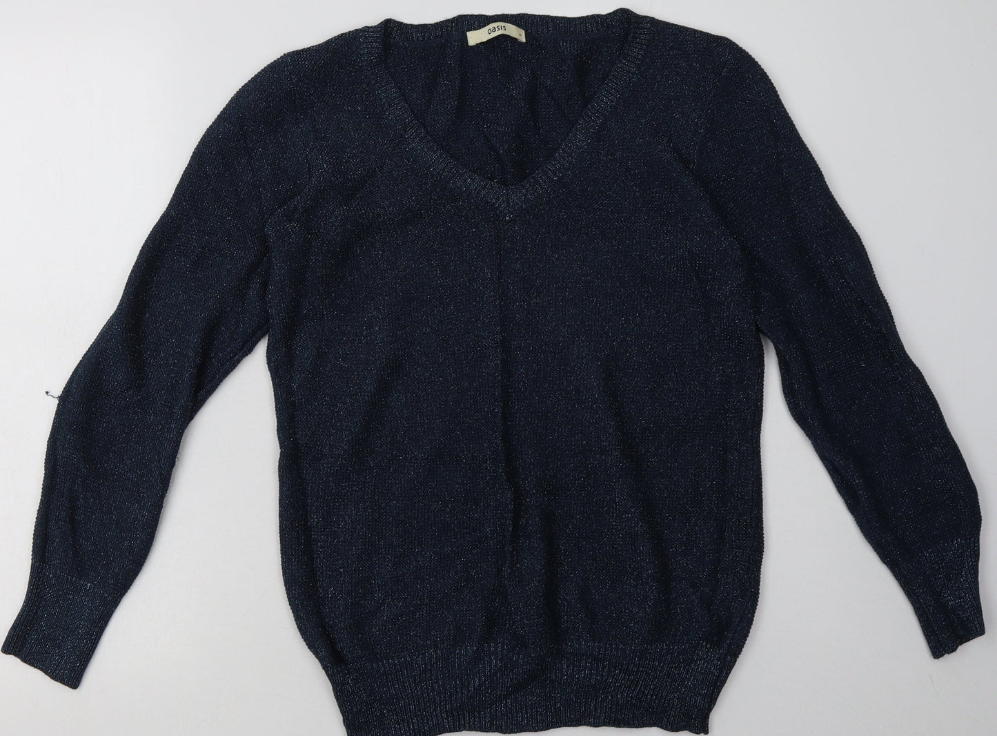 Oasis Womens Blue  Viscose Pullover Sweatshirt Size M  Pullover