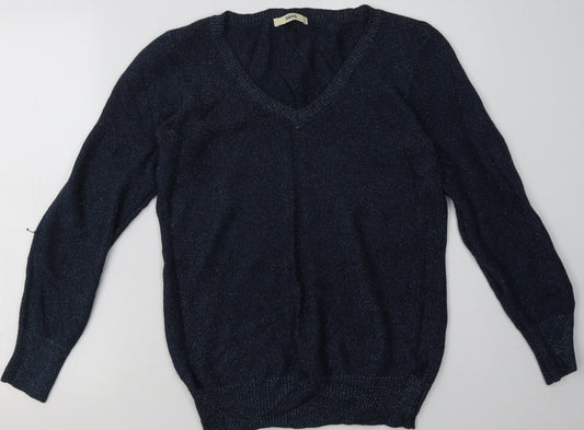 Oasis Womens Blue  Viscose Pullover Sweatshirt Size M  Pullover