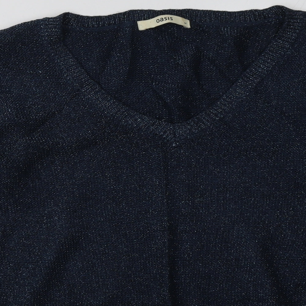 Oasis Womens Blue  Viscose Pullover Sweatshirt Size M  Pullover