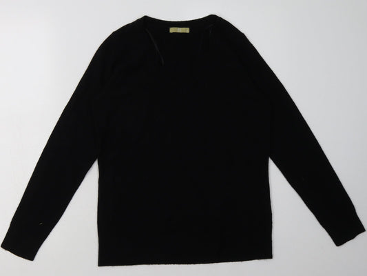 Sainsburys Womens Black  Acrylic Pullover Sweatshirt Size 12  Pullover