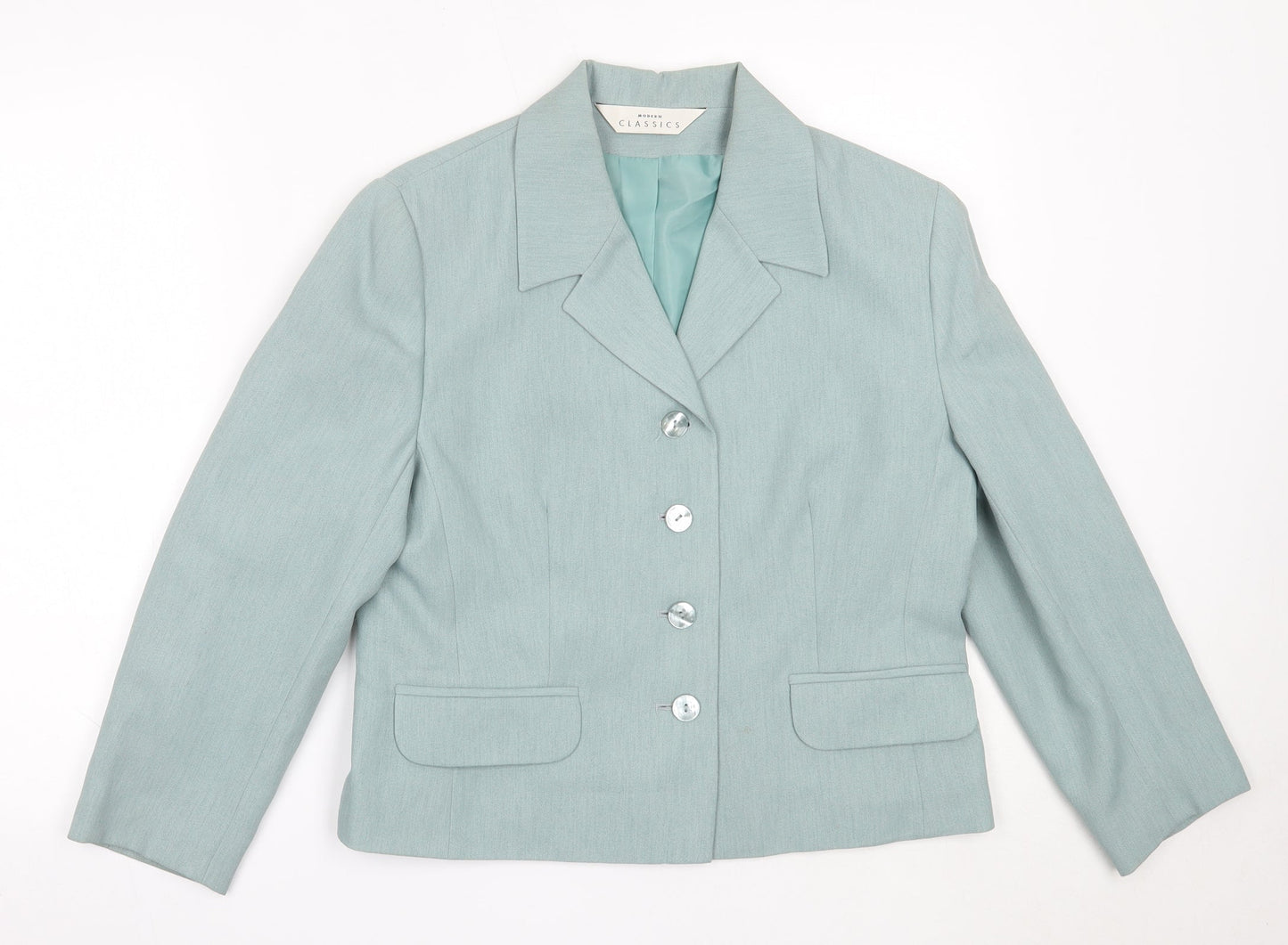 Modern Classics Womens Green   Jacket Blazer Size 14