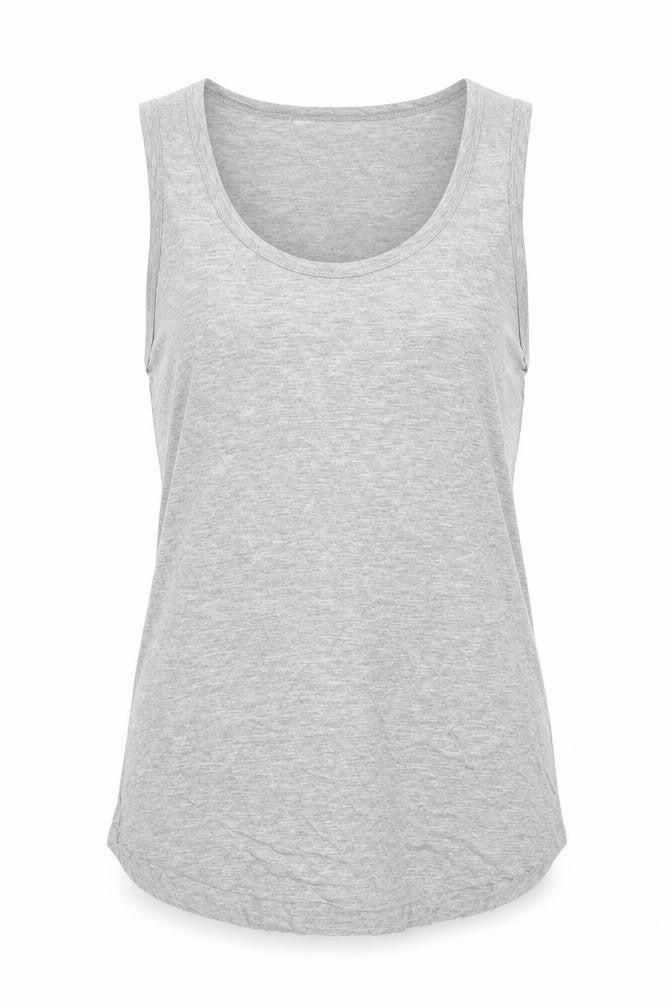 Dorothy Perkins Womens Grey  Viscose Basic Tank Size 10 Round Neck