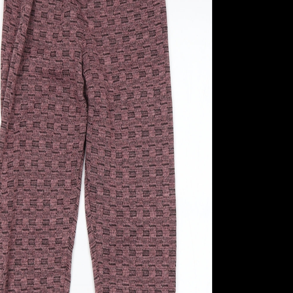 Preworn Womens Pink  Polyester Sweatpants Trousers Size M L30 in Regular